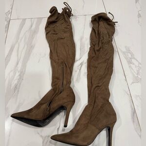 ALDO Brown Suede Women's Over-the-Knee Boots